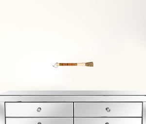 Homeroots Yellow And Brown Jade Abacus Disc Decorative Calligraphy Brush  Crystal 401511