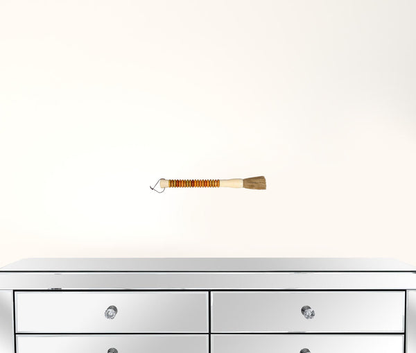 Homeroots Yellow And Brown Jade Abacus Disc Decorative Calligraphy Brush  Crystal 401511