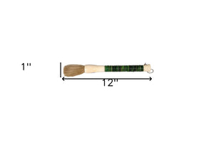 HomeRoots Green Jade Abacus Disc Decorative Calligraphy Brush - Elegant Home Accent with Cultural Charm 401513