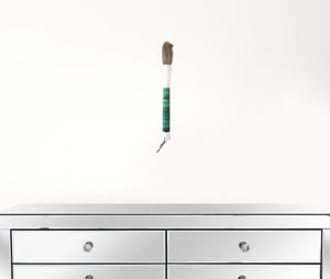 HomeRoots Light Green Jade Abacus Disc Brush - Elegant Calligraphy Decor for Home or Office, Unique Accent Piece 401514