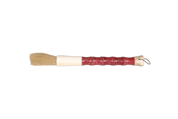 HomeRoots Red Spotted Jade Faux Bamboo Decorative Calligraphy Brush - Elegant Zen Accent for Home Decor 401519
