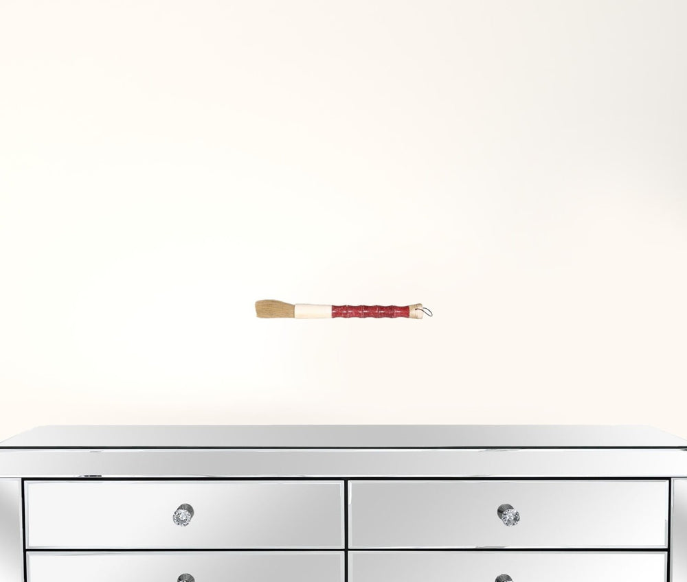 HomeRoots Red Spotted Jade Faux Bamboo Decorative Calligraphy Brush - Elegant Zen Accent for Home Decor 401519