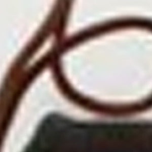 Homeroots Brown Carved Scroll Wood Decorative Calligraphy Brush  Crystal 401522