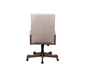 Olivia + Quinn Montauk Executive Swivel Chair - Ergonomic Top Grain Leather Comfort For Stylish Workspaces Anniston Slate Leather,Foam,Wood 4015_Bla4042