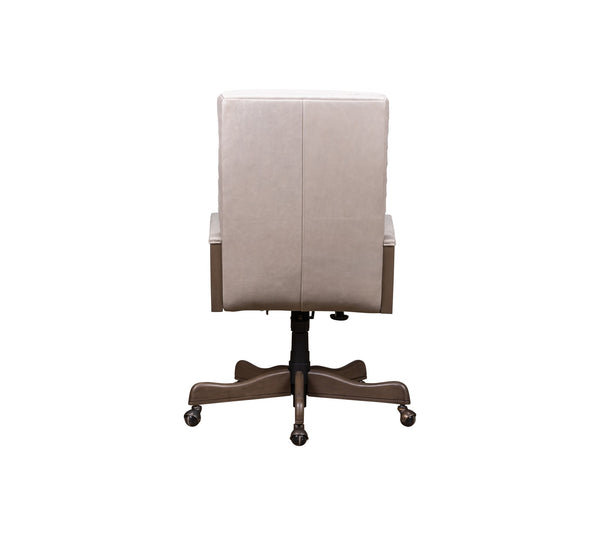 Olivia + Quinn Montauk Executive Swivel Chair - Ergonomic Top Grain Leather Comfort For Stylish Workspaces Anniston Slate Leather,Foam,Wood 4015_Bla4042