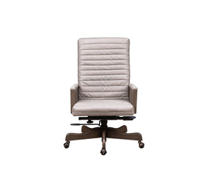 Olivia + Quinn Montauk Executive Swivel Chair - Ergonomic Top Grain Leather Comfort For Stylish Workspaces Anniston Slate Leather,Foam,Wood 4015_Bla4042