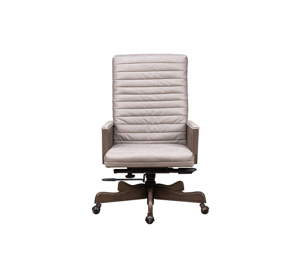 Olivia + Quinn Montauk Executive Swivel Chair - Ergonomic Top Grain Leather Comfort For Stylish Workspaces Anniston Slate Leather,Foam,Wood 4015_Bla4042