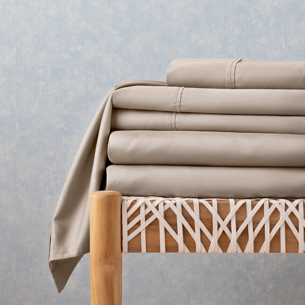 English Elm Linenspa 600TC Cotton Blend Sheet Set Twin Sand – Ultra-Soft Fade-Resistant Cotton-Rich Bedding, Machine Washable B350P394828