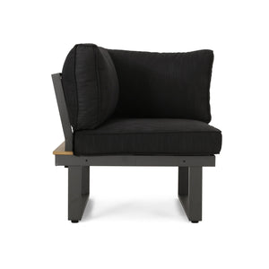 English Elm Christopher Knight Home® - Sterling Stylish Corner And Coffee Table Set – Compact Outdoor Seating With Faux Wood Accents 68939.00FGRY