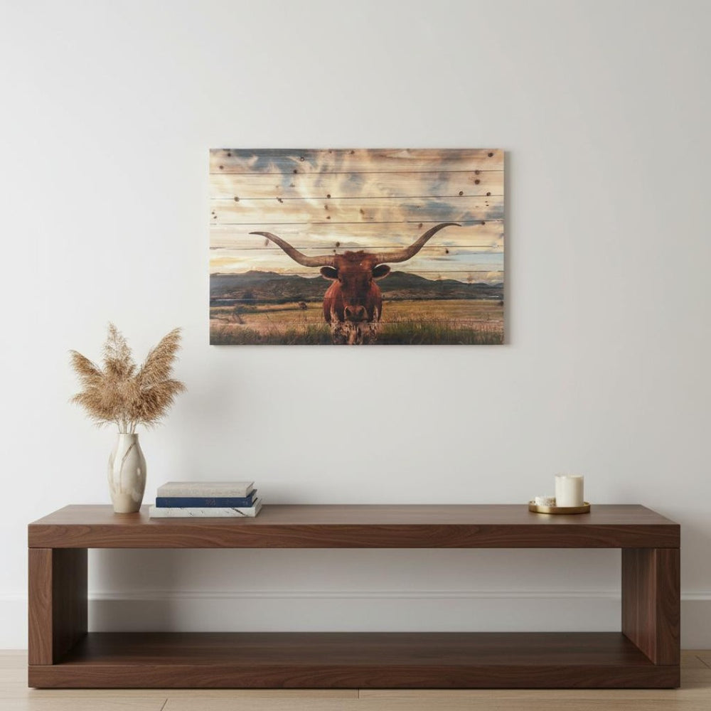 HomeRoots Unframed Rustic Wood Wall Art - Vibrant Multi-Color Photography for Modern Farmhouse Décor 401645
