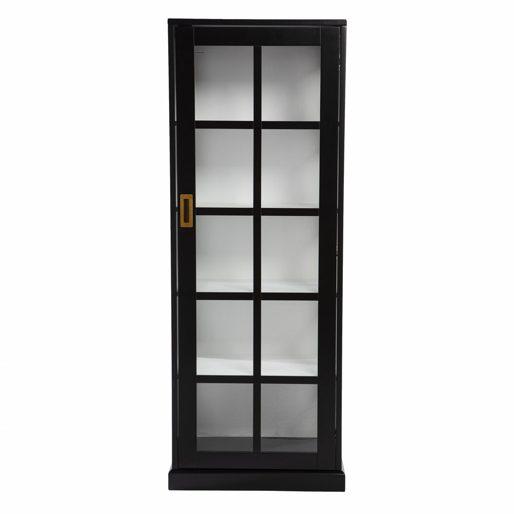 Homeroots Dynasty Contemporary Black And White Tall Curio Cabinet  Eng Wood,Temp Glass 401667