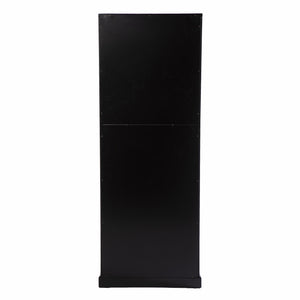 Homeroots Dynasty Contemporary Black And White Tall Curio Cabinet  Eng Wood,Temp Glass 401667