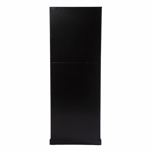 Homeroots Dynasty Contemporary Black And White Tall Curio Cabinet  Eng Wood,Temp Glass 401667