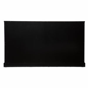 Homeroots 48" Black Sideboard With Two Glass Sliding Doors   401668