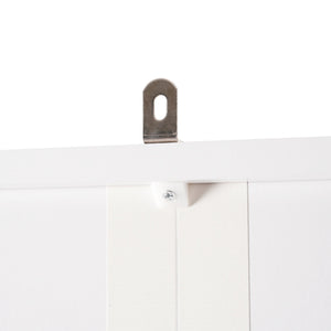English Elm 70.1" Modern Tall Storage Cabinet with 3 Drawers, 2 Adjustable Shelves, Soft-Close Glass Doors, Gold Handles White N729P271979K