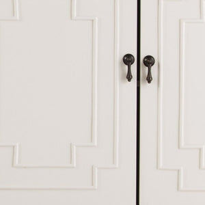 HomeRoots 64" Elegant White Solid Wood Sideboard - Versatile Storage Buffet & Accent Cabinet for Any Room 401679