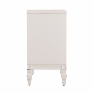 HomeRoots 64" Elegant White Solid Wood Sideboard - Versatile Storage Buffet & Accent Cabinet for Any Room 401679