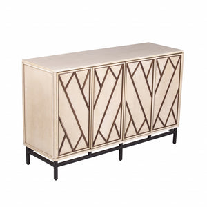 Homeroots Champagne Deco Buffet Storage Cabinet  Eng Wood,Birch ,Walnut,Iron 401683