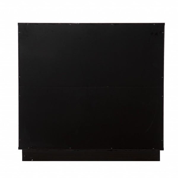 Homeroots Brown And Cream Sculptural Leaf Accent Storage Cabinet  Eng Wood,Paper 401696