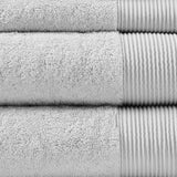 Beautyrest Nuage Glam/Luxury Cotton Tencel Blend Antimicrobial 6 Piece Towel Set BR73-3750 Grey