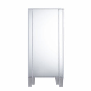 HomeRoots 50" Silver Wood and Glass Credenza - Chic Storage Solution with Three Drawers & Two Doors for Style! 401707