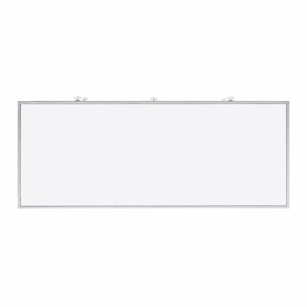 HomeRoots 40" Silver Glass Sideboard - Glam Chic Three Drawer Storage Cabinet with Versatile Display Space 401708