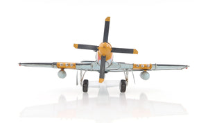 Homeroots 6" Grey Mustang Metal Hand Painted Decorative Airplane  Metal 401763