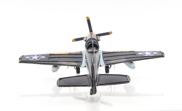 Homeroots 6" Grey Mustang Metal Hand Painted Decorative Airplane  Metal 401763