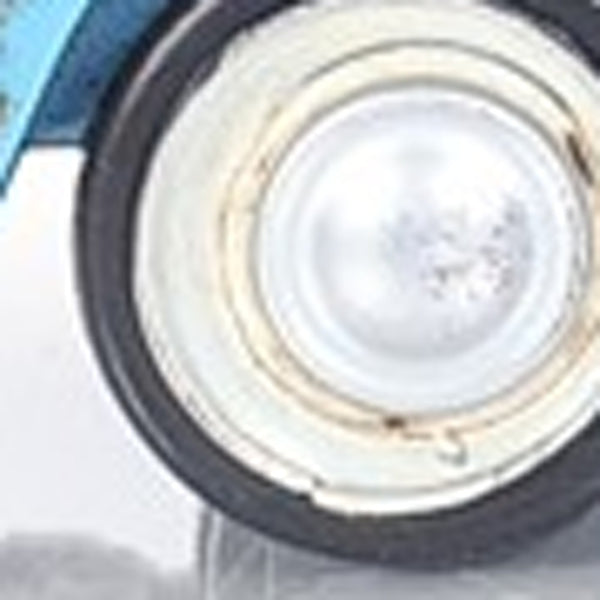 Homeroots 6" Blue And White Metal Volkswagen Bus Sculpture  Metal 401766