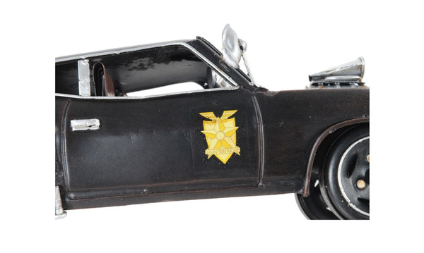 Homeroots 4" Gray Metal Hand Painted Model Car Tabletop Sculpture  Metal 401769