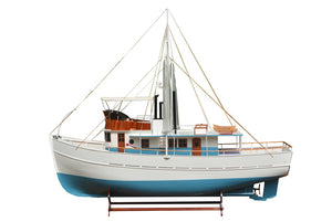Homeroots Dickie Walker Xxxl Trawler Yacht Model  Solid Wood 401771