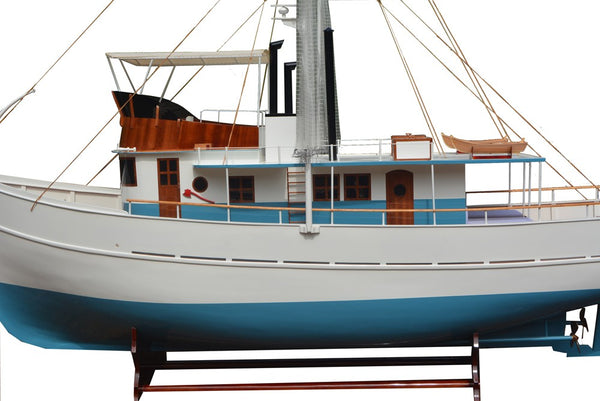 Homeroots Dickie Walker Xxxl Trawler Yacht Model  Solid Wood 401771