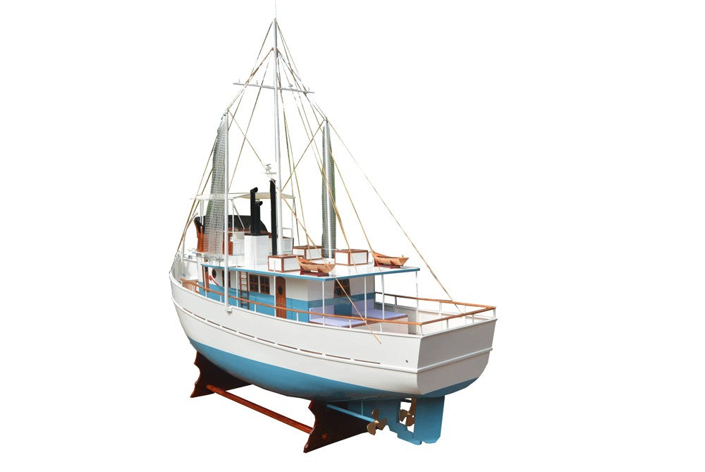 Homeroots Dickie Walker Xxxl Trawler Yacht Model  Solid Wood 401771