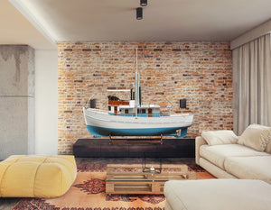 Homeroots Dickie Walker Xxxl Trawler Yacht Model  Solid Wood 401771