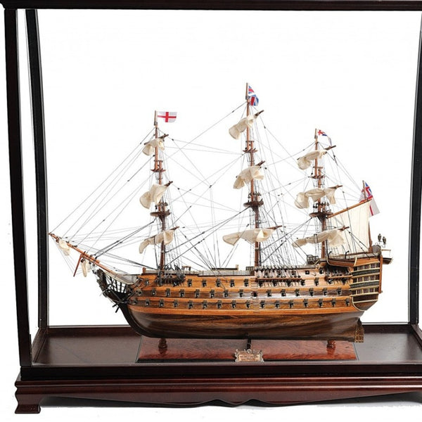 HomeRoots 39" Hand-Painted HMS Victory Solid Wood Model Boat – Classic Nautical Décor for Home or Office Display 401846