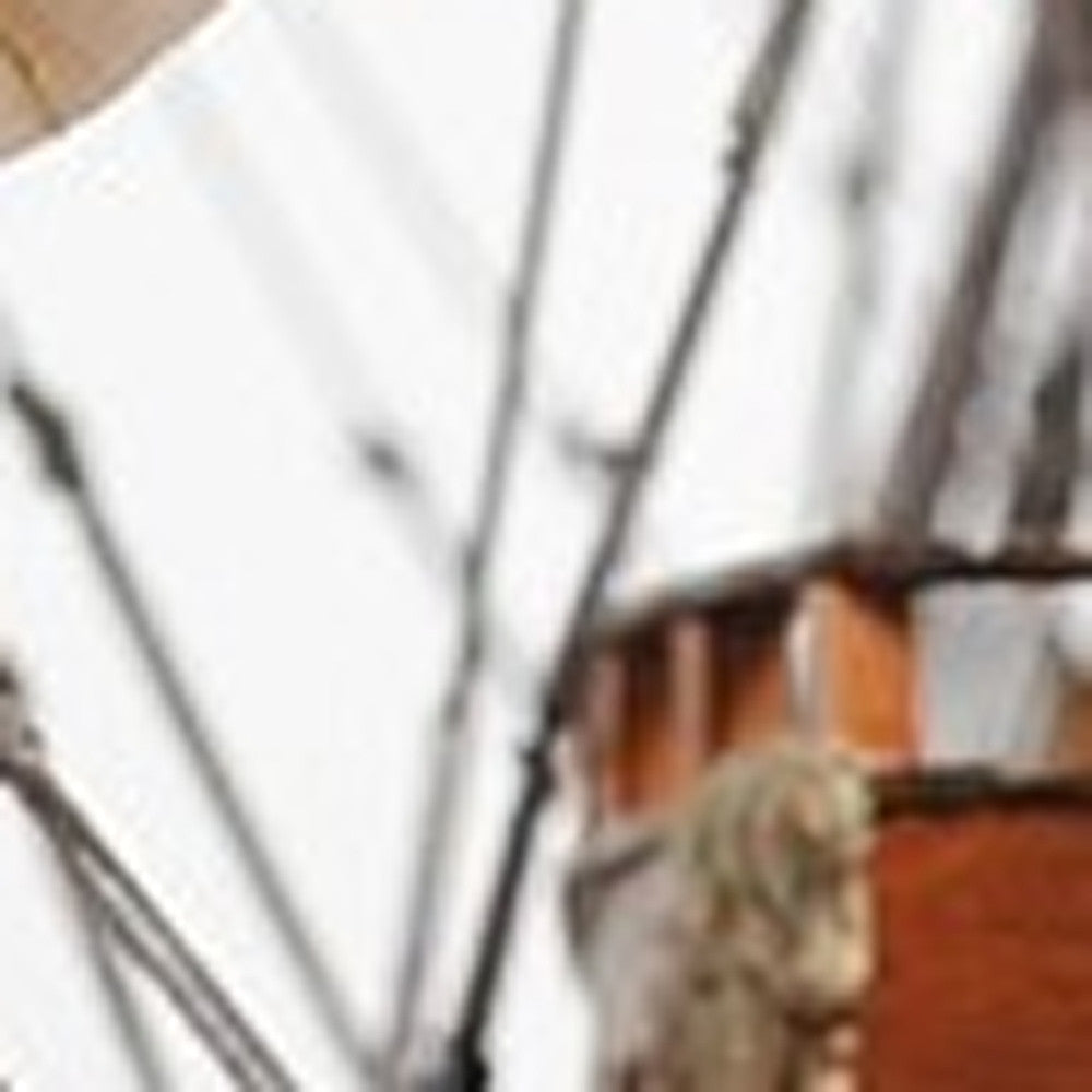 Homeroots 27" Wood Brown Solid Wood Hand Painted Solei Royal Medium Model Boat  Solid Wood 401852