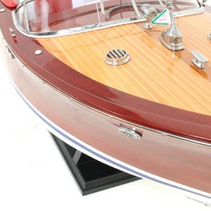 HomeRoots 10" Riva Aquarama Hand-Painted Decorative Speedboat - Classic Nautical Charm for Home Accents! 401859