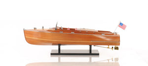 Homeroots 8" Brown Manufactured Wood Hand Painted Decorative Boat  Solid Wood 401863