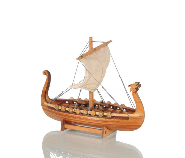 Homeroots 5" Natural Manufactured Wood Hand Painted Decorative Boat  Solid Wood 401868