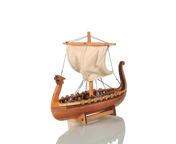 Homeroots 5" Natural Manufactured Wood Hand Painted Decorative Boat  Solid Wood 401868