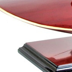 Homeroots 7" Red Manufactured Wood Hand Painted Decorative Boat  Solid Wood 401870