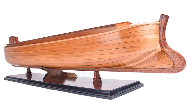 Homeroots 8" Wooden Manufactured Wood Hand Painted Decorative Boat  Solid Wood 401872