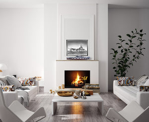 Homeroots 16" Gray And White Manufactured Wood Hand Painted Sculpture  Solid Wood 401873