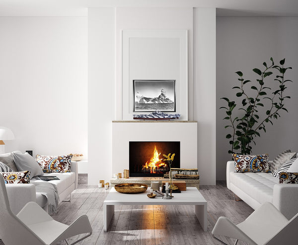 Homeroots 16" Gray And White Manufactured Wood Hand Painted Sculpture  Solid Wood 401873