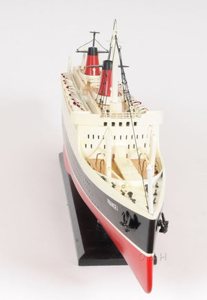 HomeRoots 11" Black and Red Hand-Painted Decorative Boat – Unique Nautical Centerpiece for Coastal Decor 401883