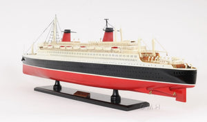 HomeRoots 11" Black and Red Hand-Painted Decorative Boat – Unique Nautical Centerpiece for Coastal Decor 401883