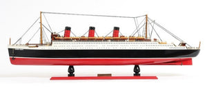HomeRoots 5" Hand-Painted RMS Queen Mary Model Boat in Black and Red - Stunning Nautical Décor for Collectors 401884