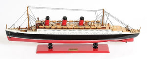 HomeRoots 5" Hand-Painted RMS Queen Mary Model Boat in Black and Red - Stunning Nautical Décor for Collectors 401884