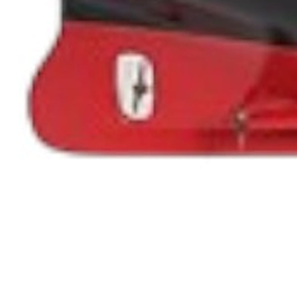 Homeroots 19" Black And Red Hand Painted Sculpture  Solid Wood 401886