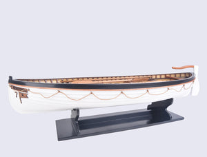 HomeRoots 6" Hand-Painted Solid Wood RMS Titanic Lifeboat No. 7 Model – Nostalgic Maritime Décor Piece 401896
